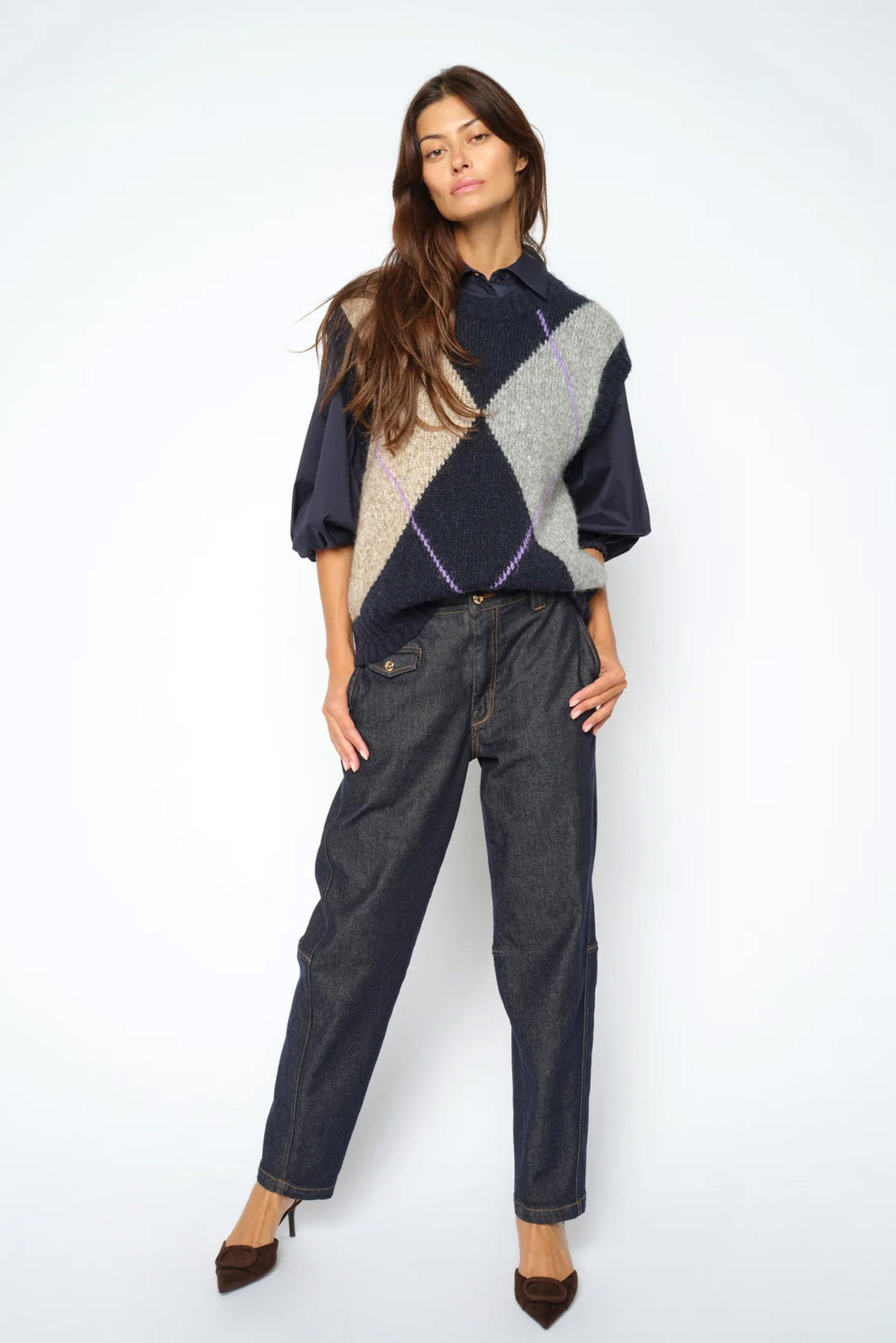 Aymen Chino Denim Jeans - Dark Blue