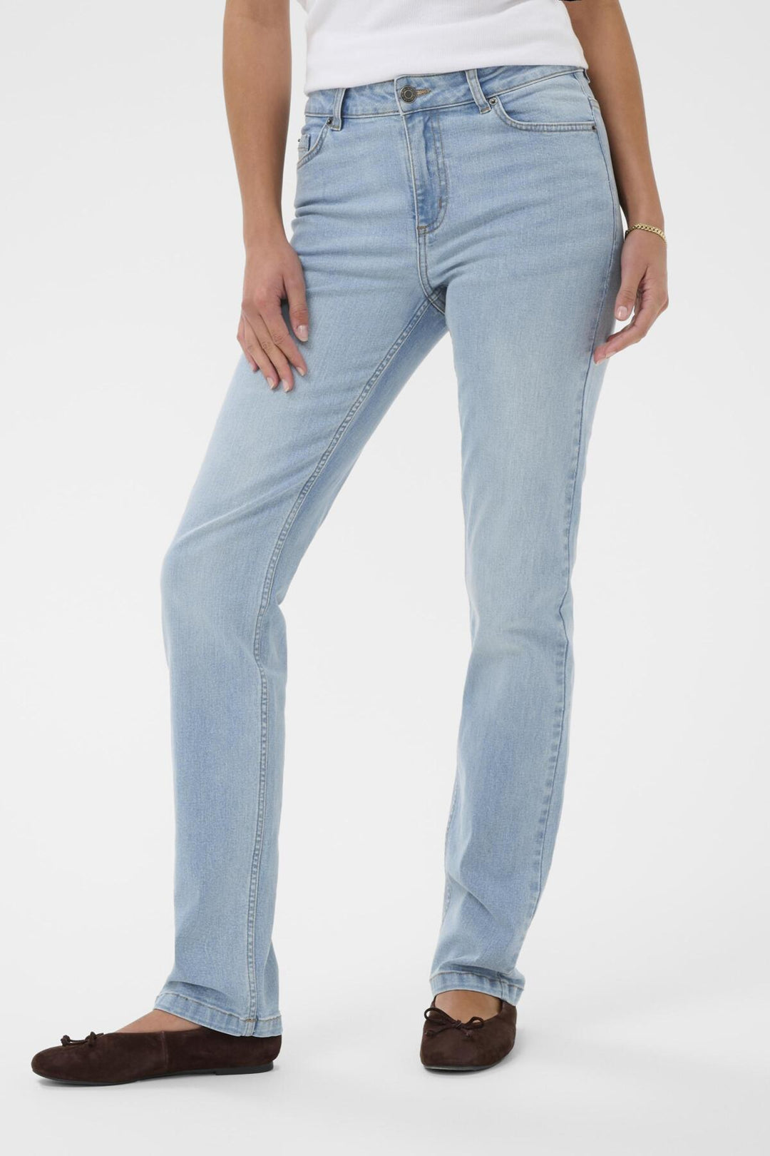 KAmaris Reg Fit Jeans - Light Blue Washed Denim