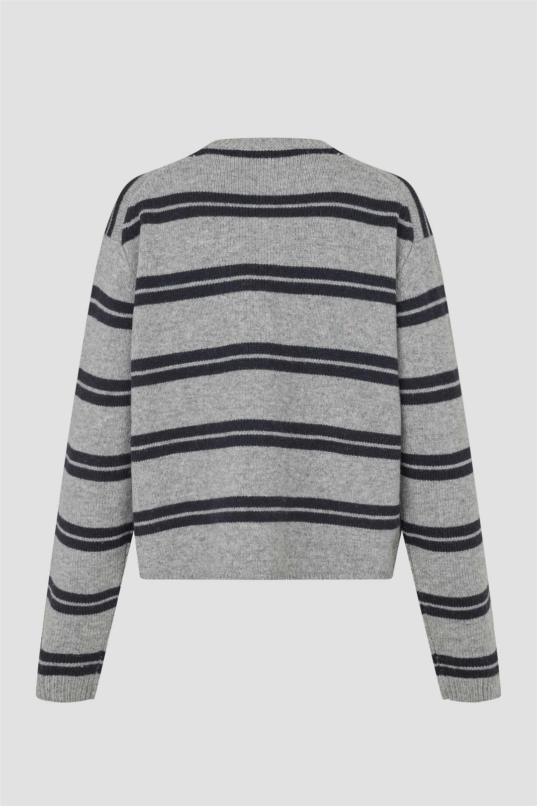 Alphaline Knit Cardigan - Mid Grey Melange