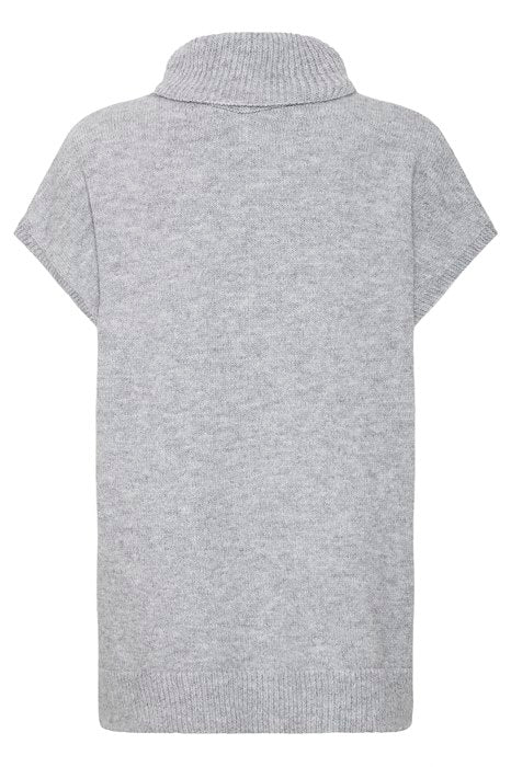 BYVALMA ROLL NECK VEST - Light grey melange