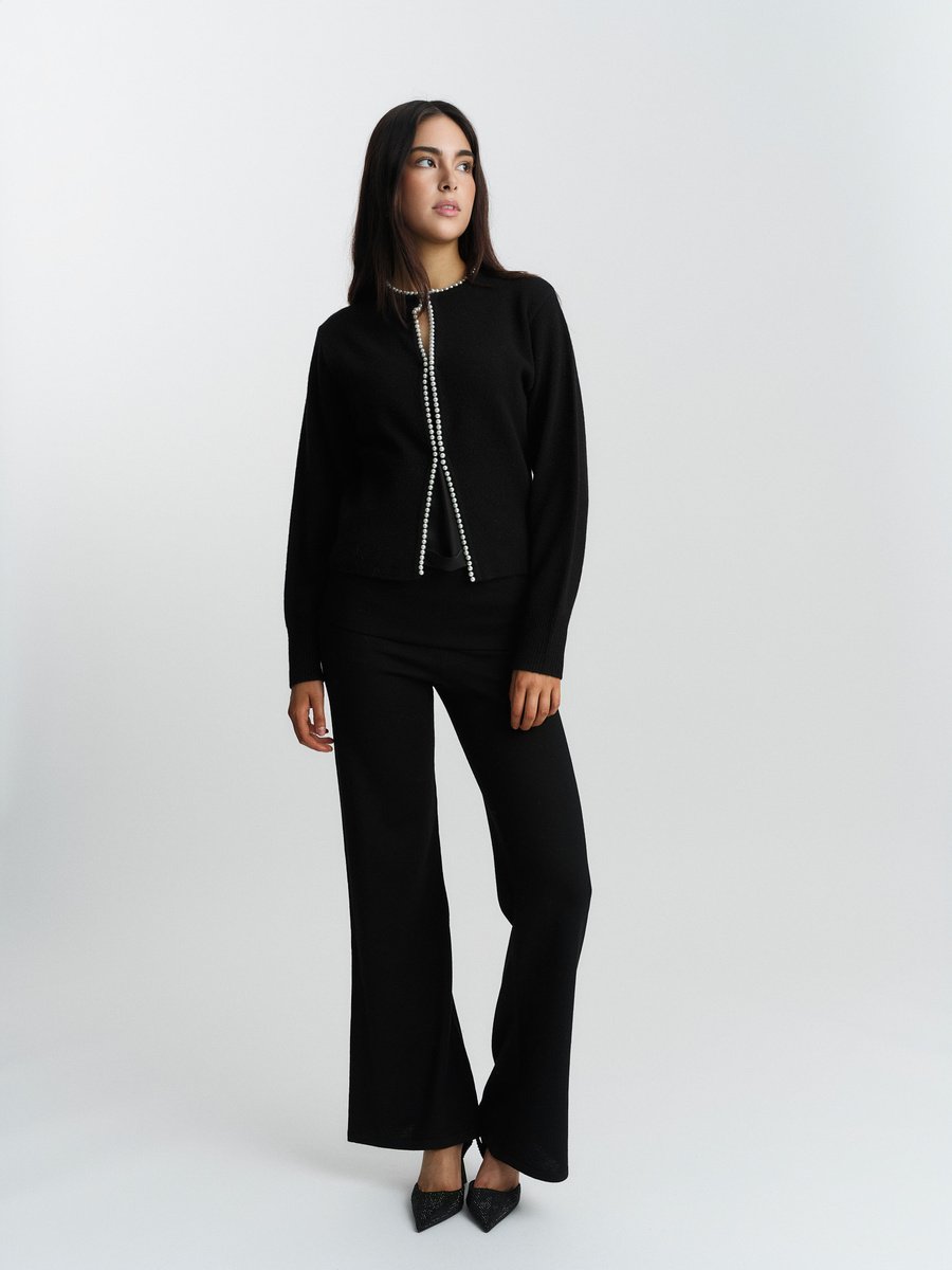 Mika Merino Cardigan - Black