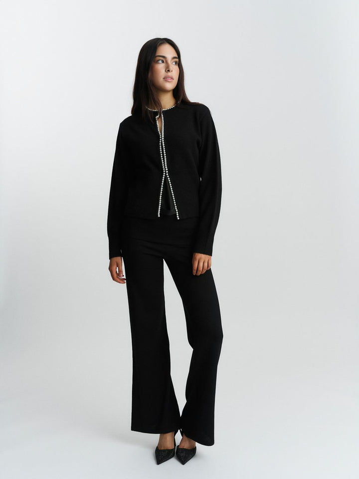 Mika Merino Cardigan - Black