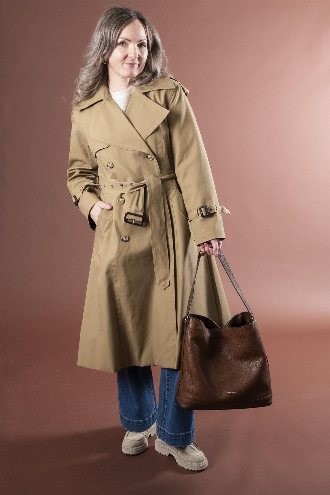 Audrey Trench Coat - Khaki