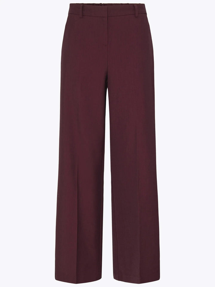 BYDANTA WIDE LEG PANT 2 CROP - Fig Melange