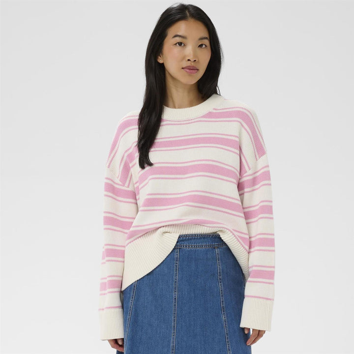 Serafine Pullover - Orchid Smoke Trio Stripe