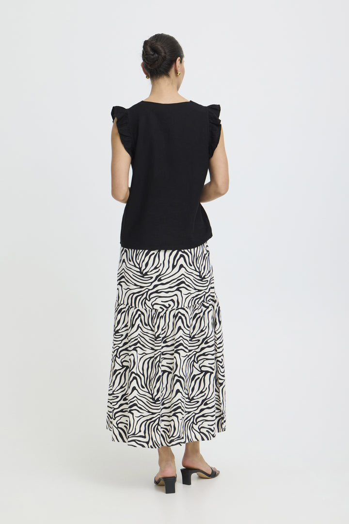 BYFALAKKA RUFFLE SHIRT - Meteorite