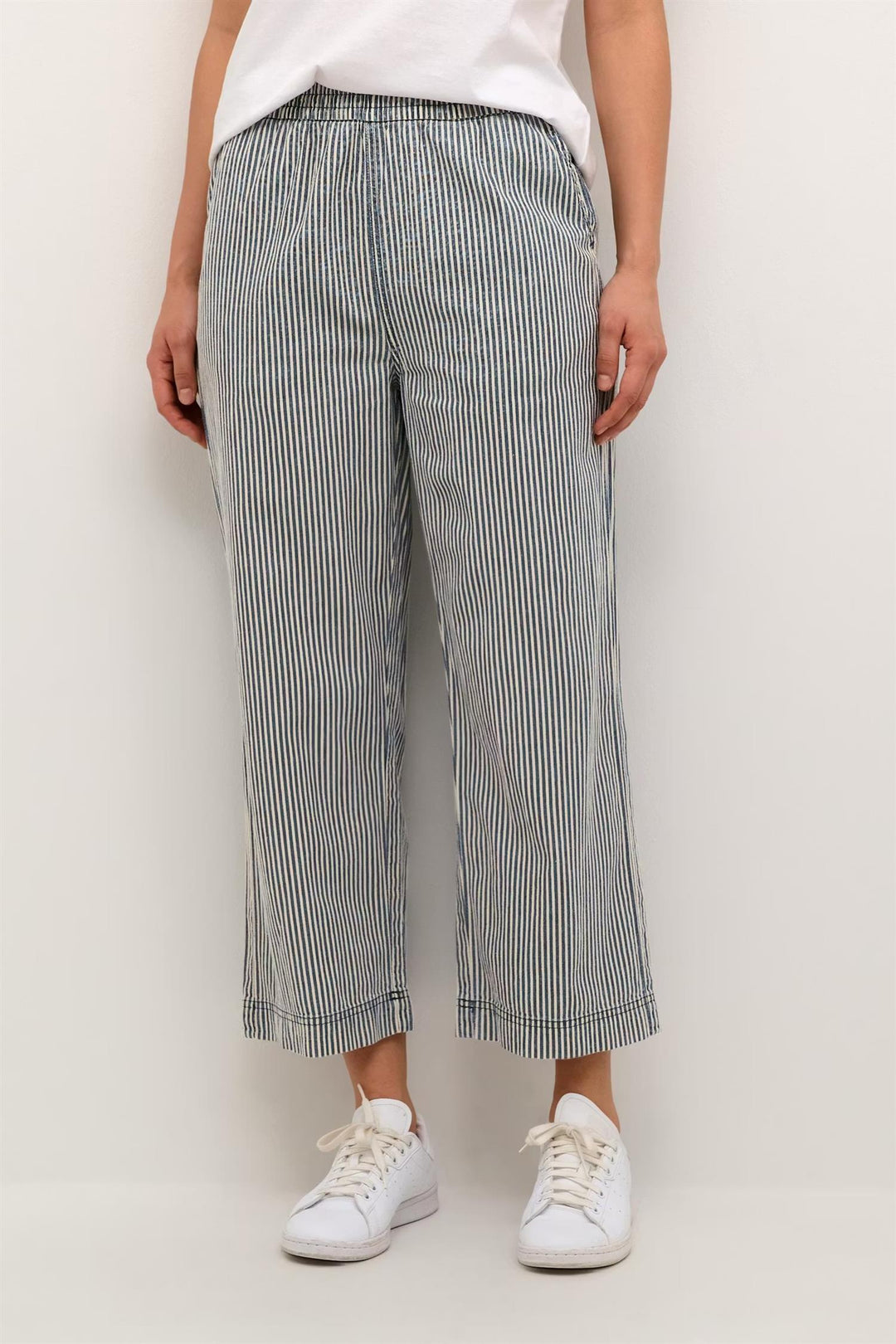 KAnaya Striped Culotte Pants - Midnight/White Stripe