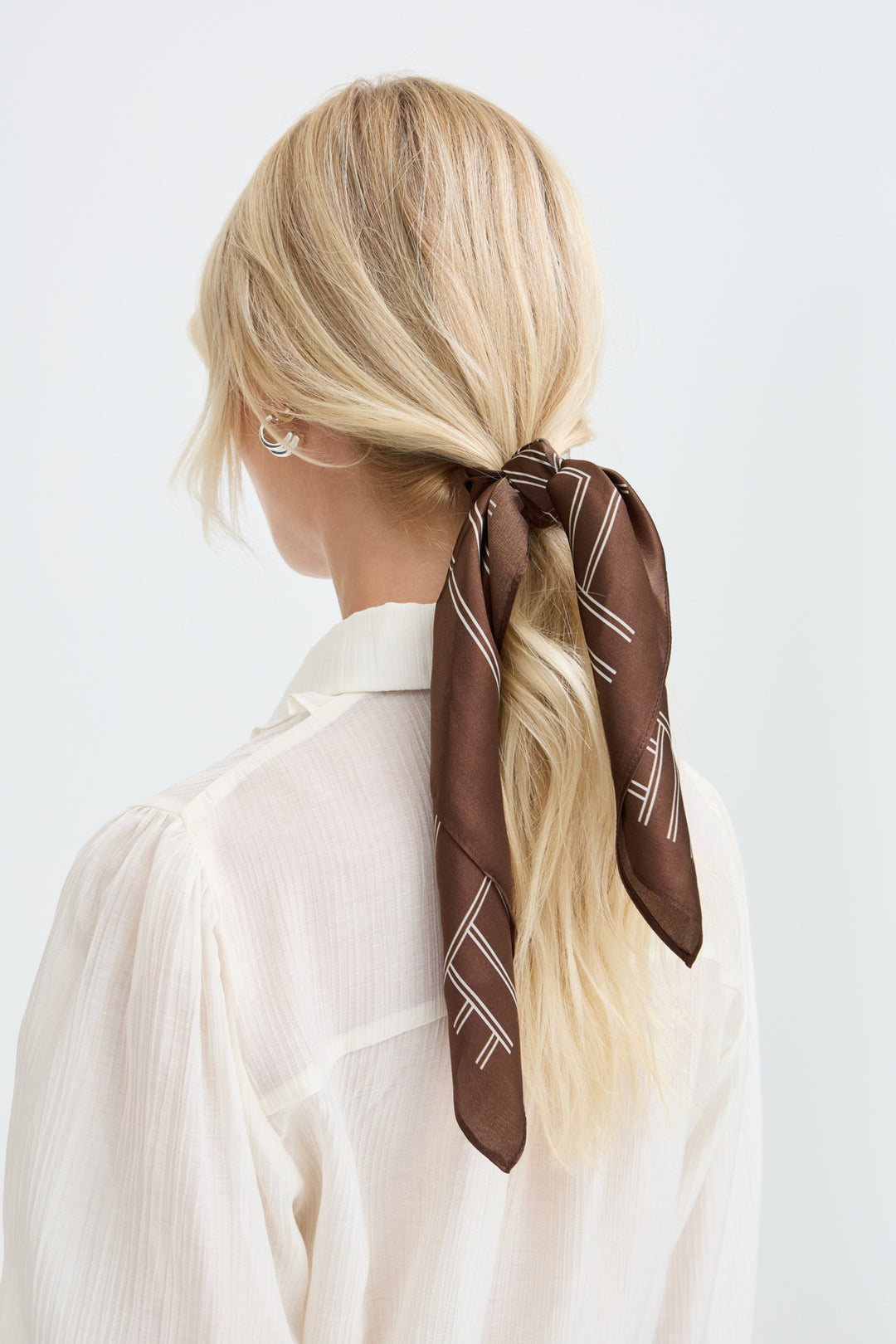 BYWIOLETTA LINES SCARF - POTTING SOIL LINES