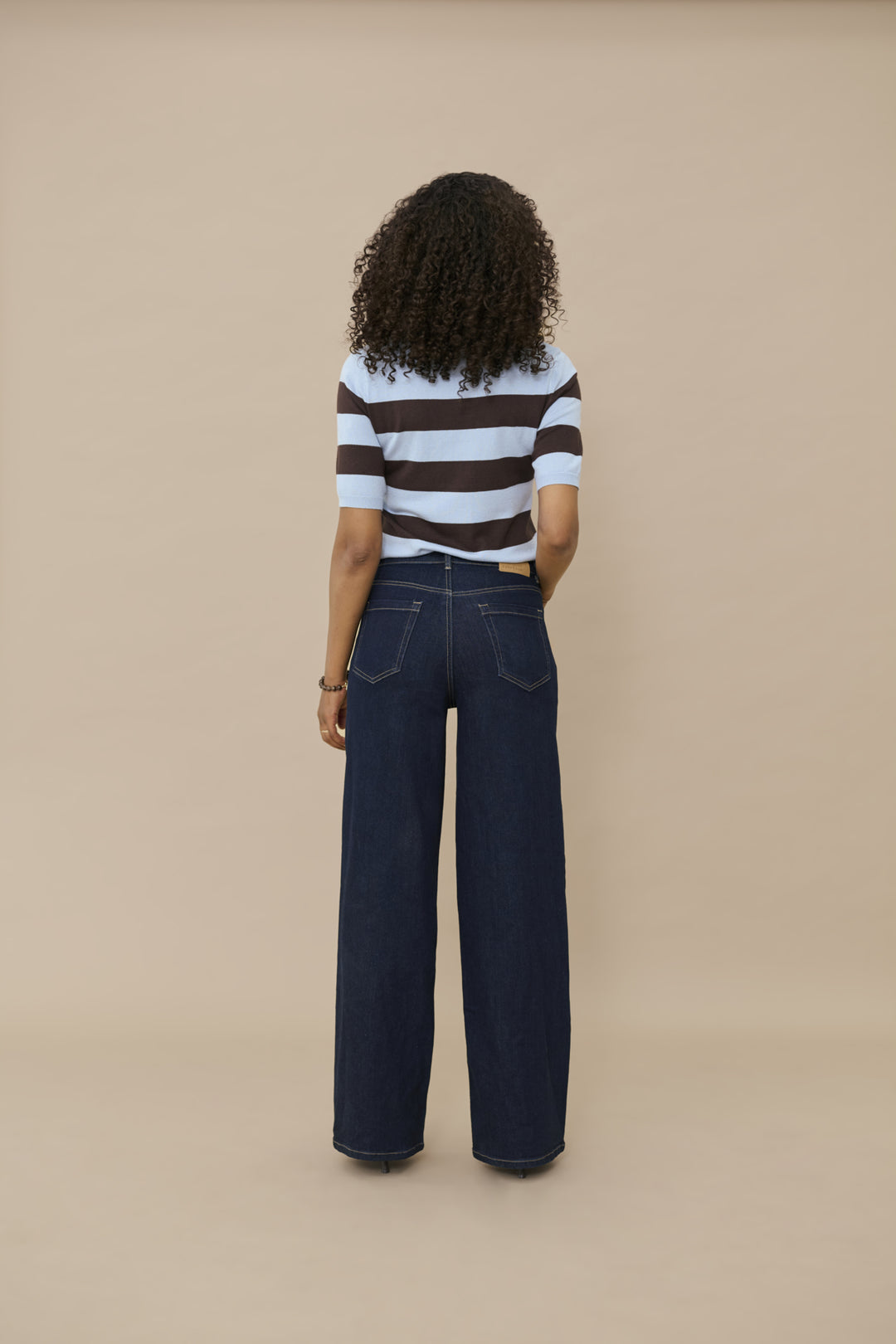 KAmeadow HighWaist Reg Fit Jeans - Dark Blue Unwashed Denim