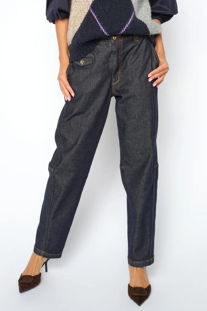 Aymen Chino Denim Jeans - Dark Blue