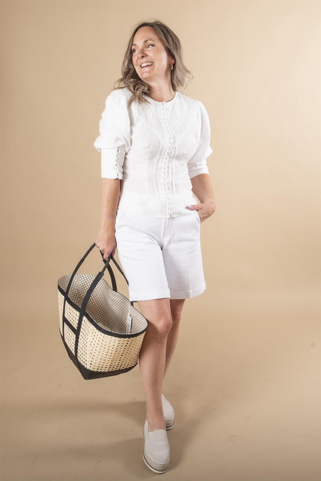 Lara 149 Long Shorts - Bright White