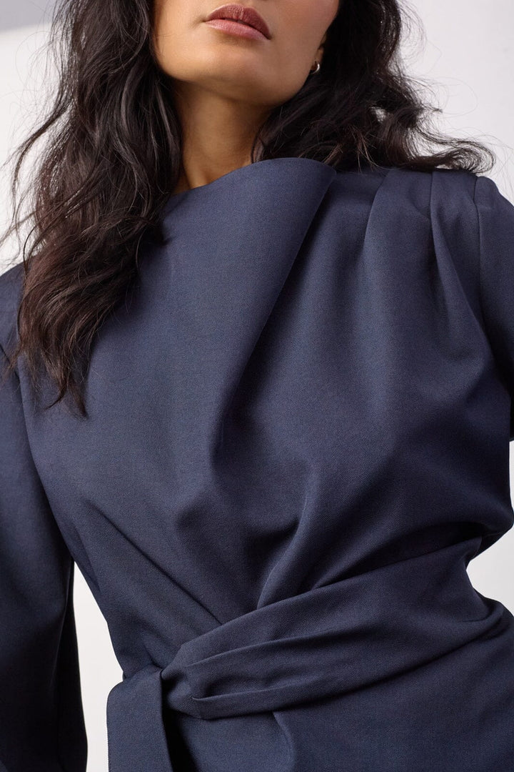 LunaCC Tie Blouse - Navy