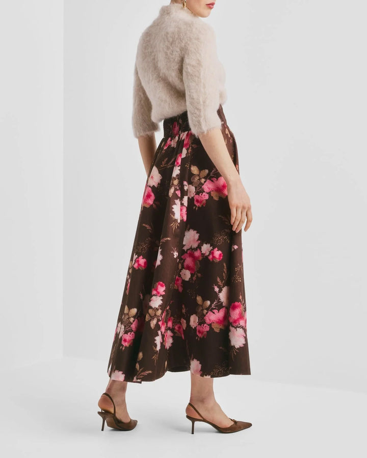 Tafeta Maxi Skirt - Soft Flower