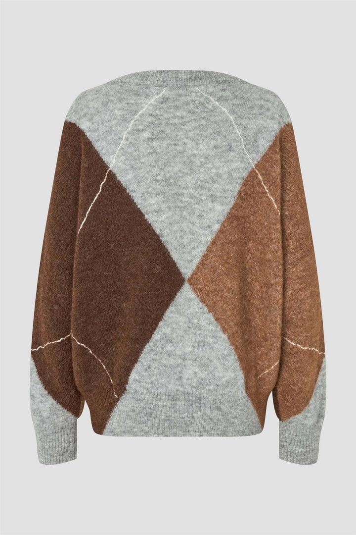 Forca Knit V-Neck - Lt Grey Mel