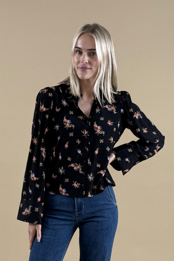 Viscose Blouse - Midnight Flower
