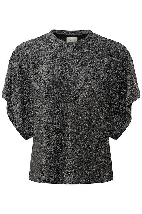 KArebecca T-Shirt - Silver black glitter