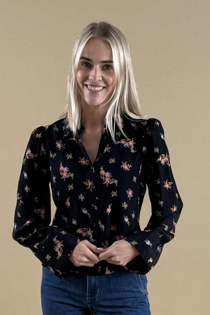 Viscose Blouse - Midnight Flower