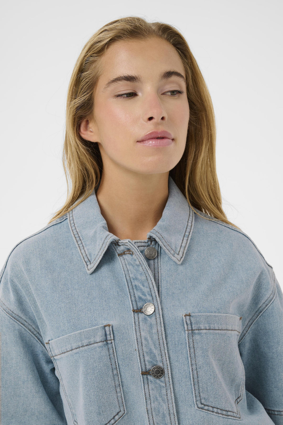 KAminna Denim Shirt - Light Blue Washed Denim
