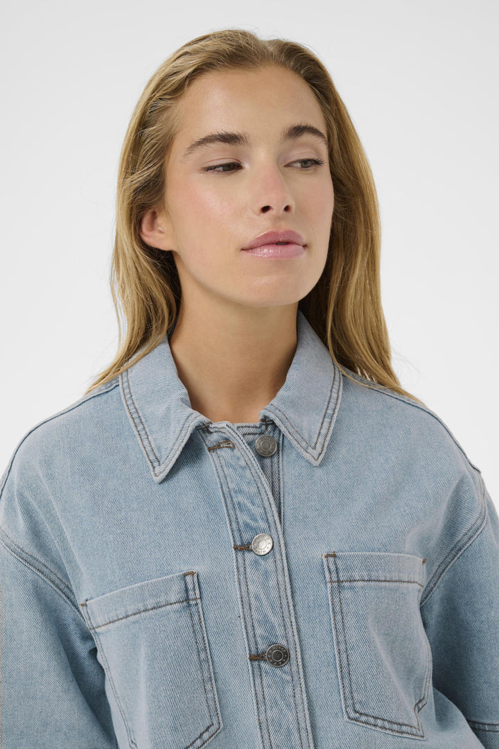 KAminna Denim Shirt - Light Blue Washed Denim