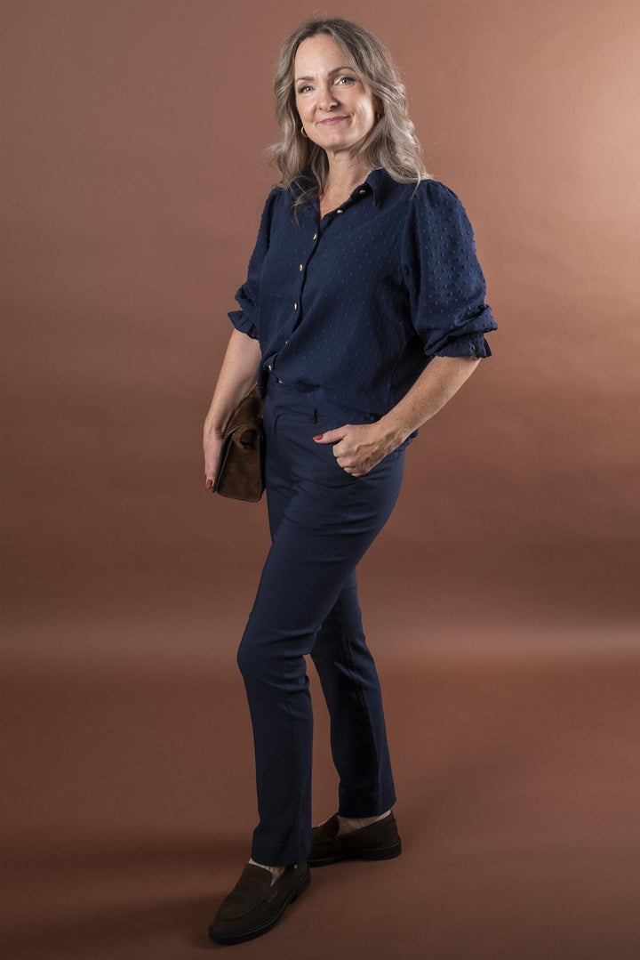 BYDIXI STRAIGHT PANTS - Copenhagen Night