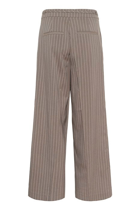 KAmeril Wide Pants - Beige Pinstripe