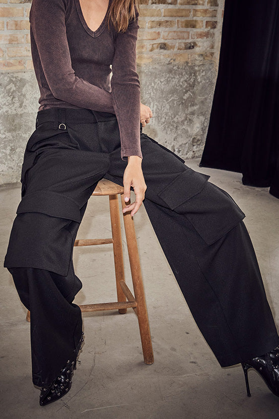 Rabi Cargo Pocket Pant - Black
