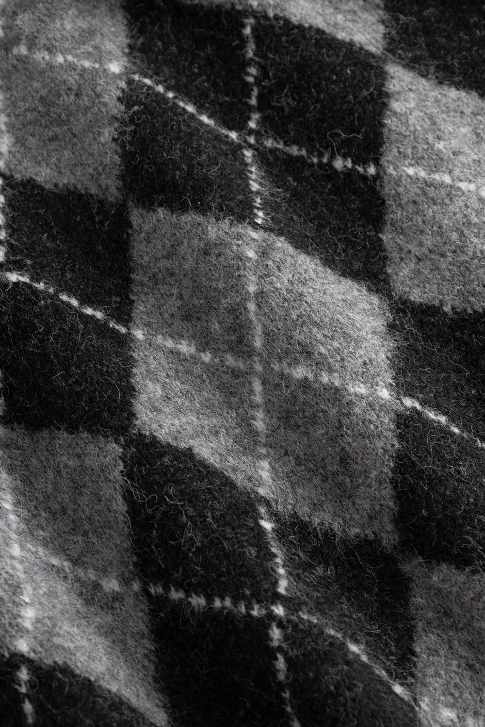 Lai V-neck Knit - Black Grey Check