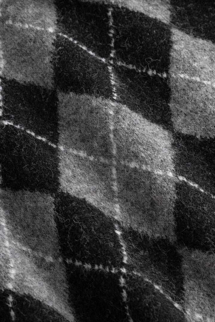 Lai V-neck Knit - Black Grey Check