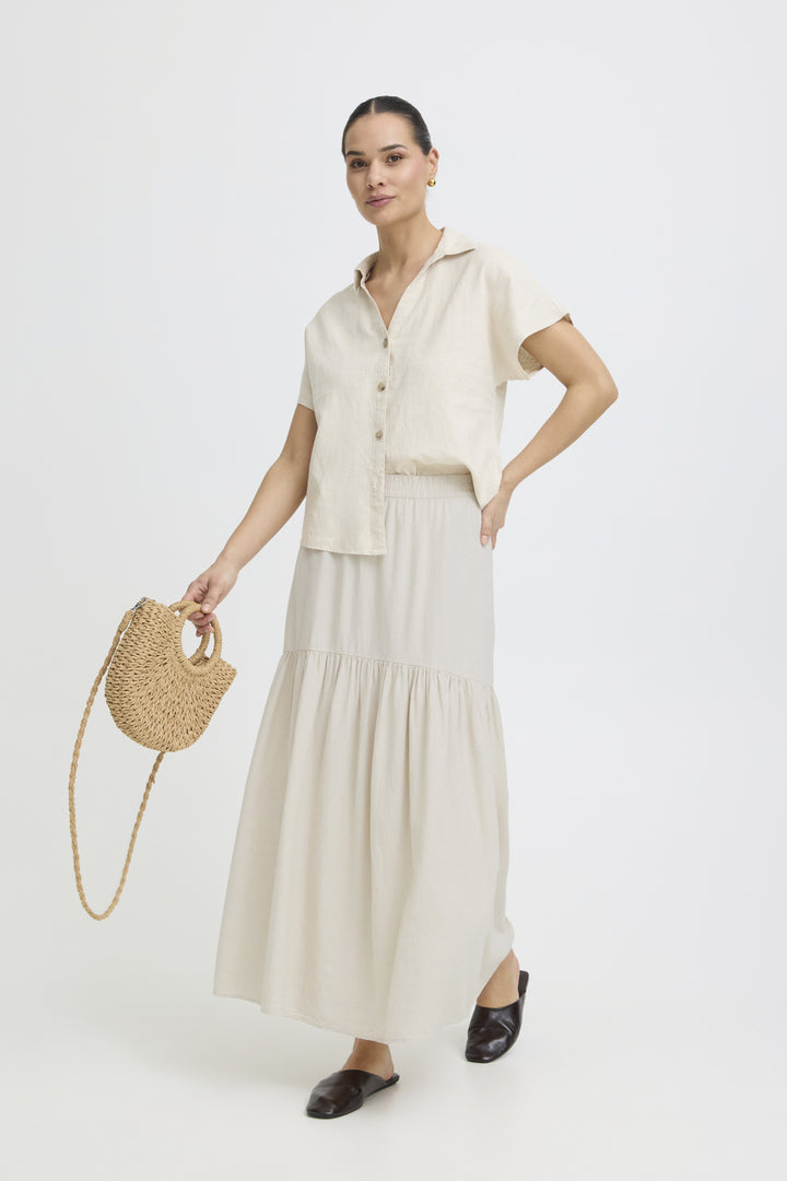 BYFALAKKA BOHO SKIRT - Rainy Day Melange