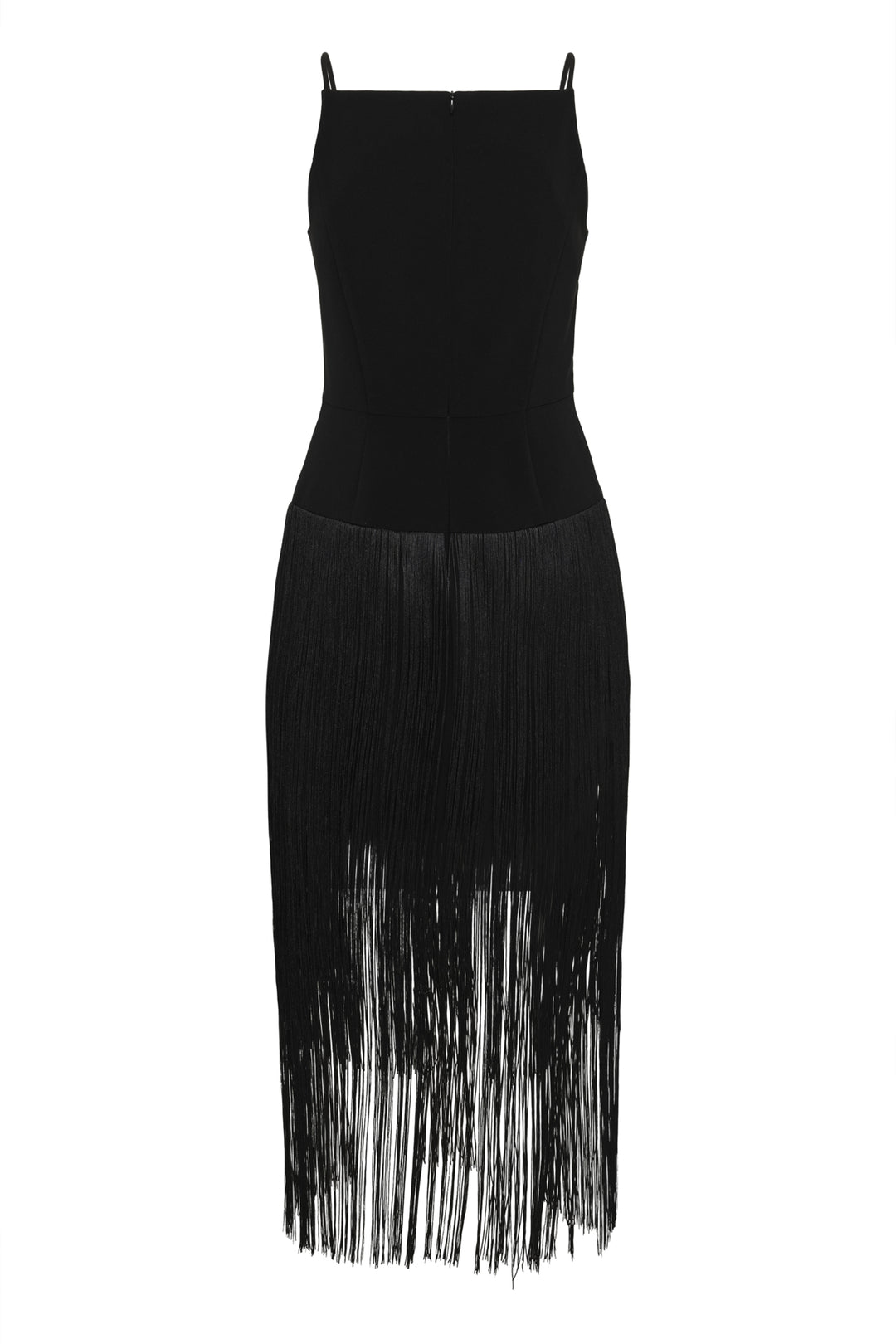 CHARLEENE FEST FRINGE DRESS - Black