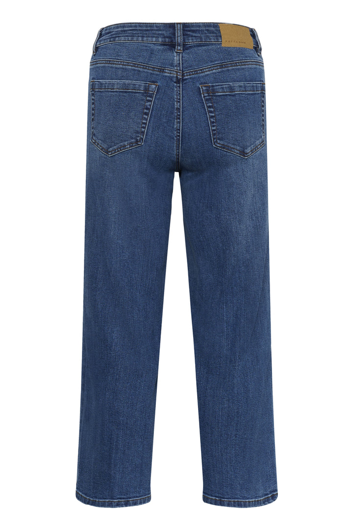 KAbrook Cropped HighWaist Jeans - Medium blue denim