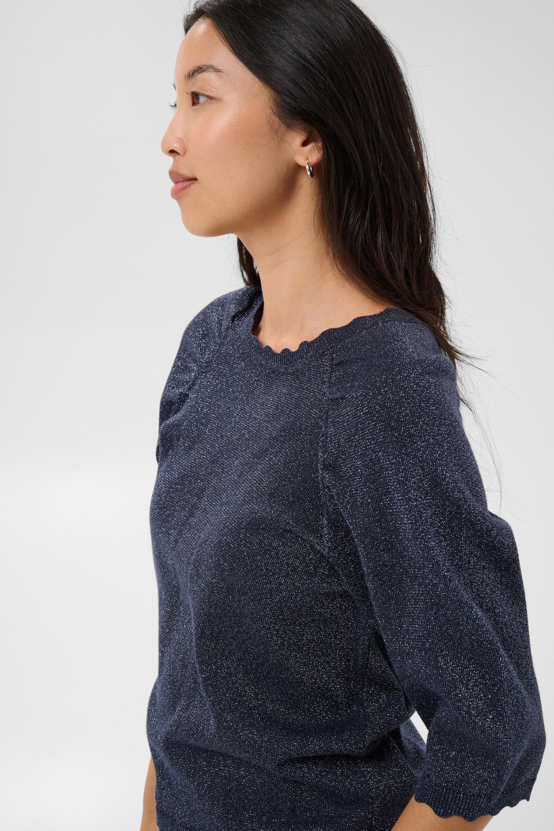 Dot Pullover - Navy with lurex
