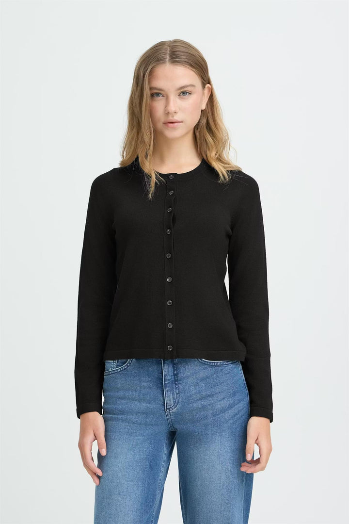 IHLULS O-NECK Cardigan - Black