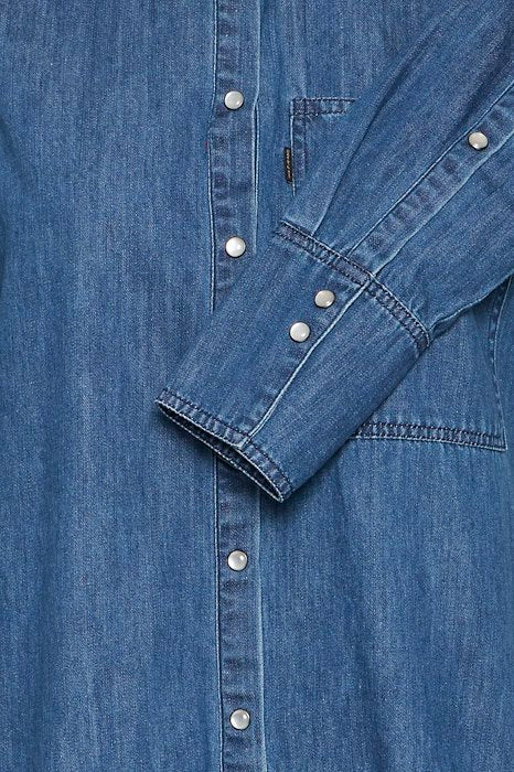 PZSYLVIE Shirt - Medium blue denim