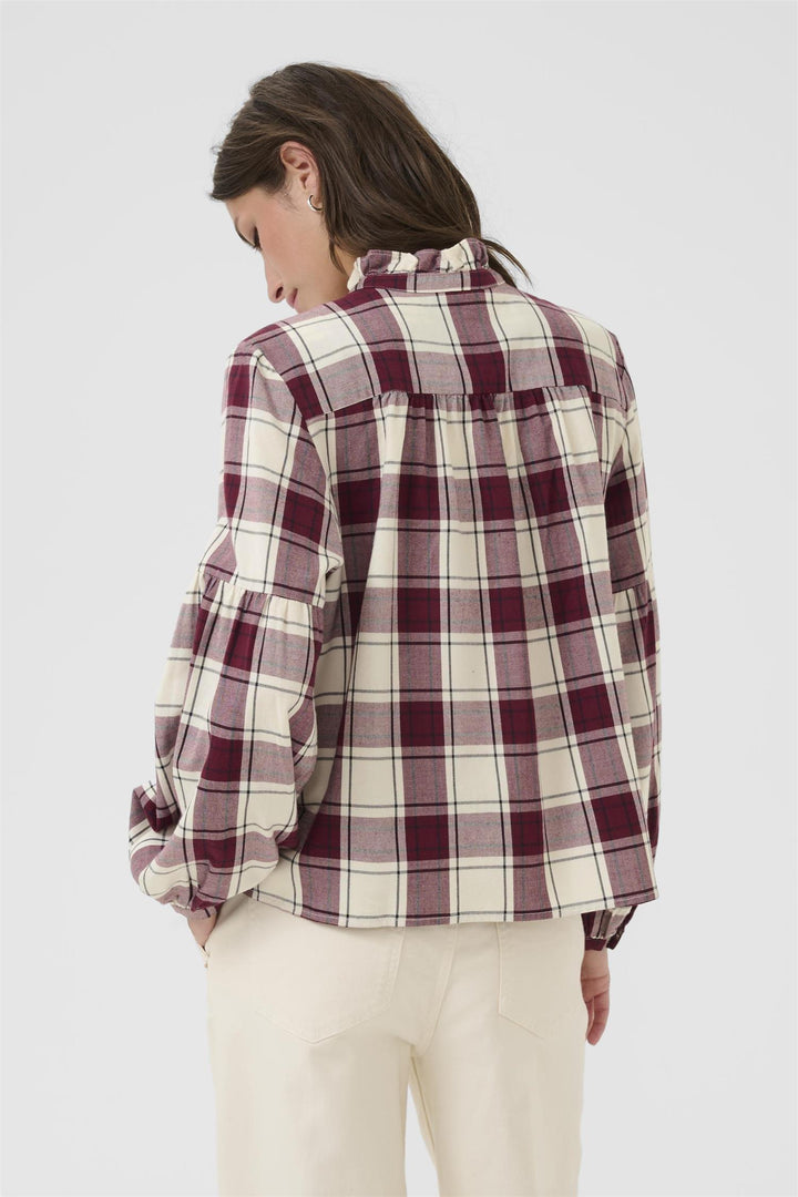 Samilla Shirt - Tawny Port Check