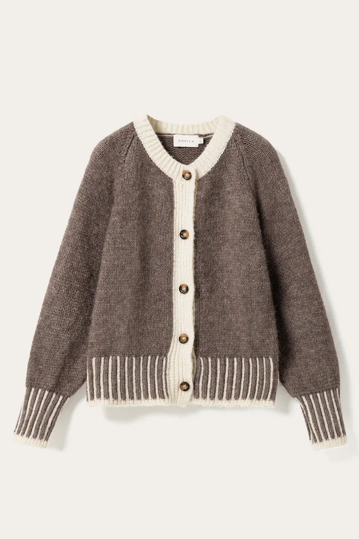 Nedra Knit Cardigan - Ash Brown Beige