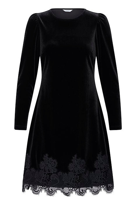 BYPERLINA LACE HEM DRESS - Meteorite