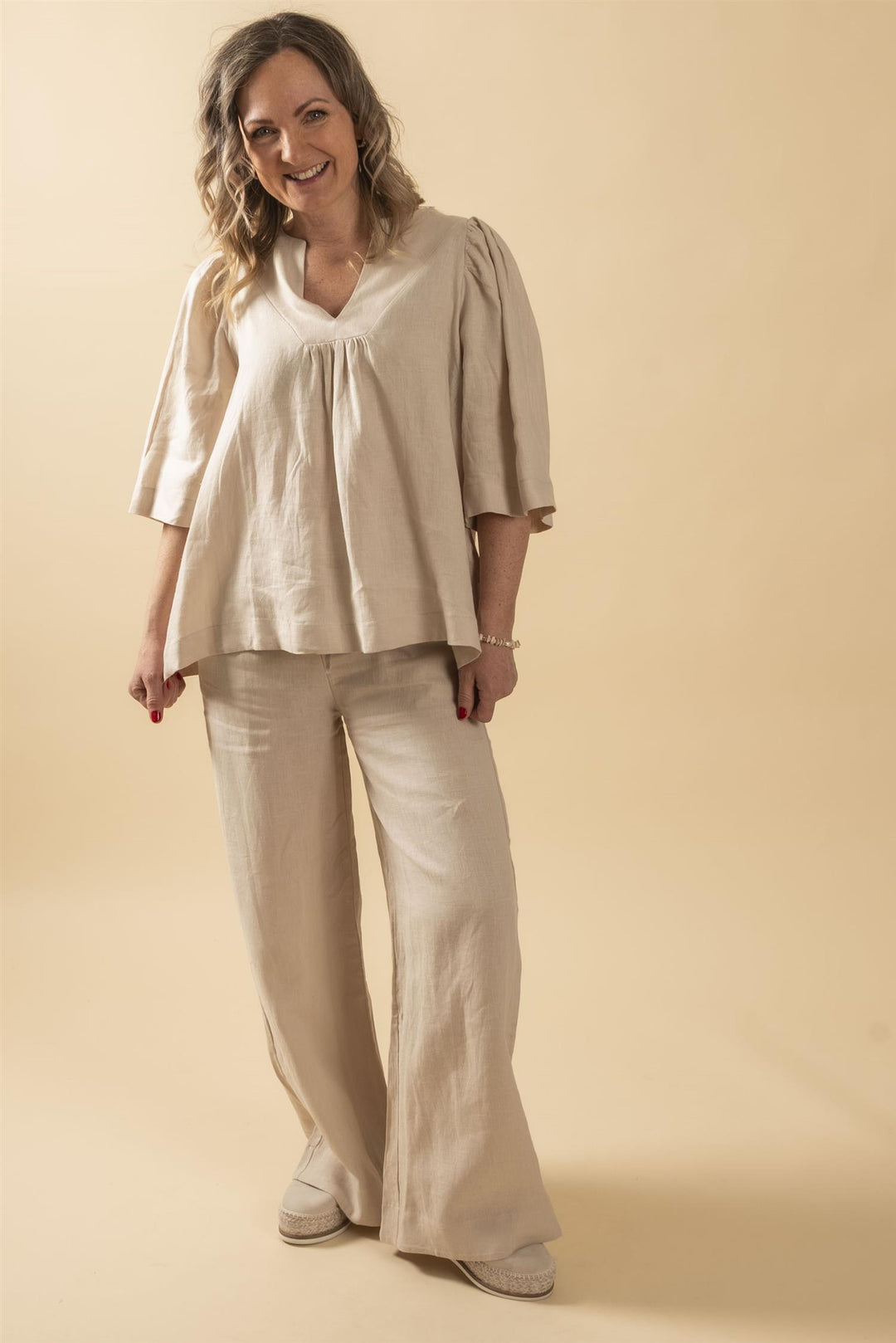 Immi Linen Pants - Beige