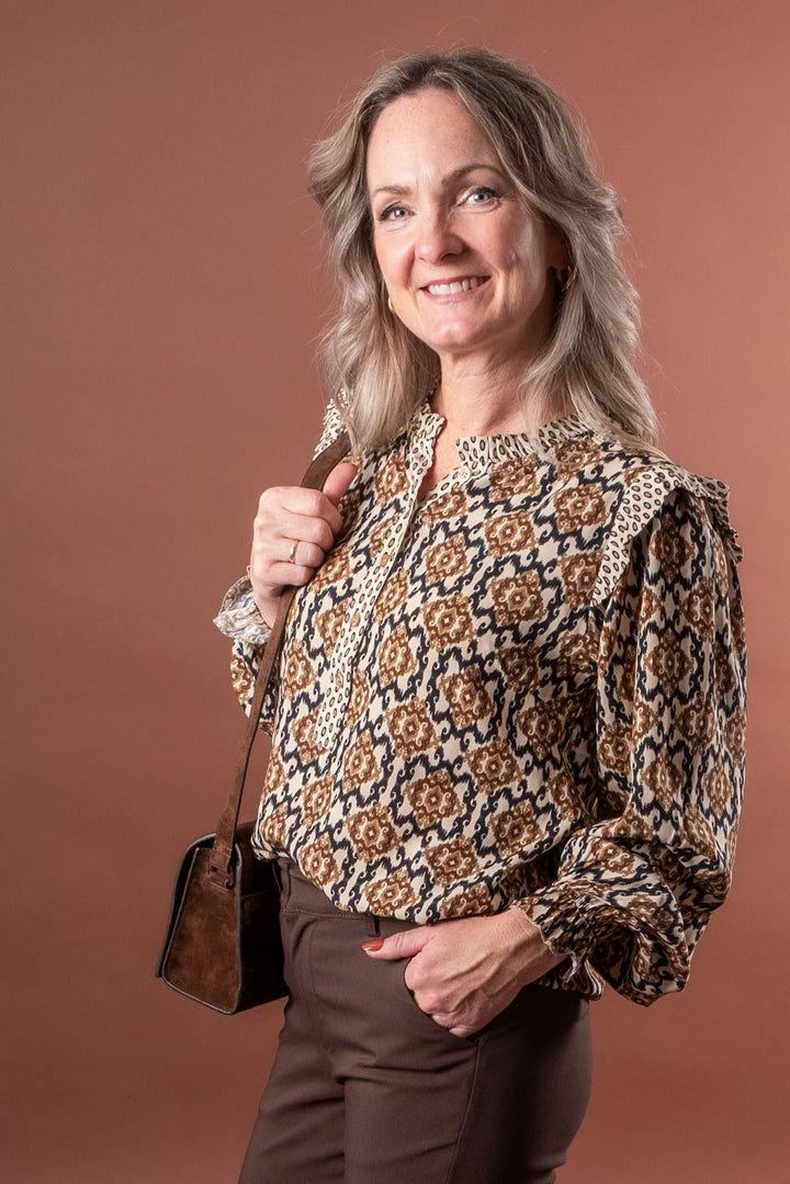 ALORA BLOUSE - Pumice Stone