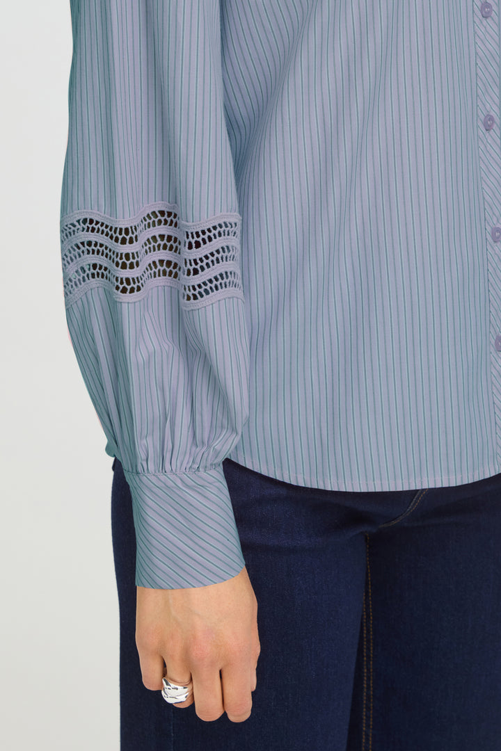 FRYARA Shirt - BLUE BLIZZARD STRIPE
