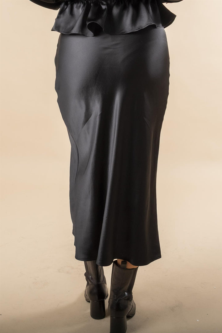 Satin Skirt - Black