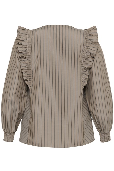 KCjerria Blouse - Morel / Black Coffee Stripe