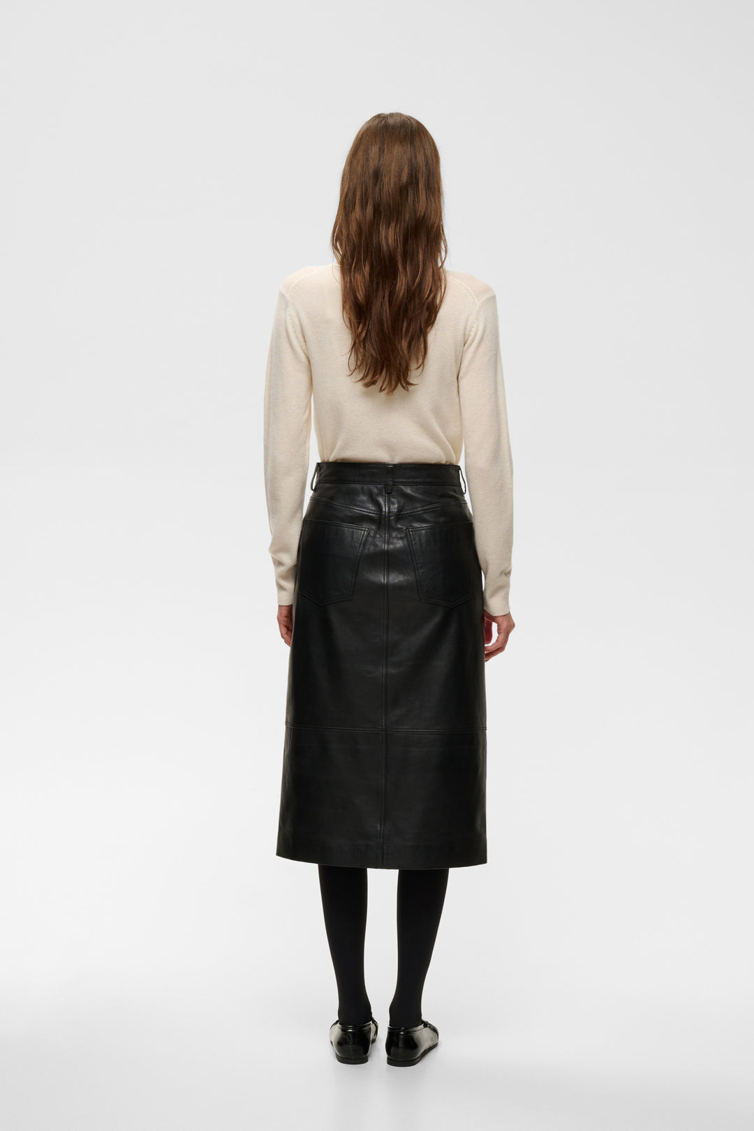 JOKO LEATHER SKIRT - Black