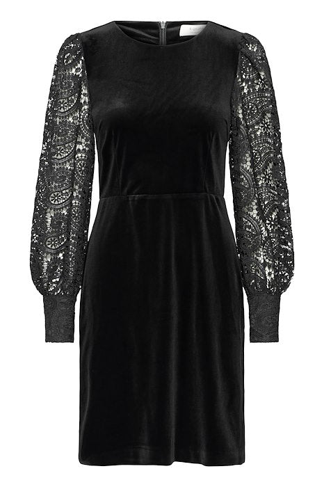 BYSOVELVET DRESS - True Black