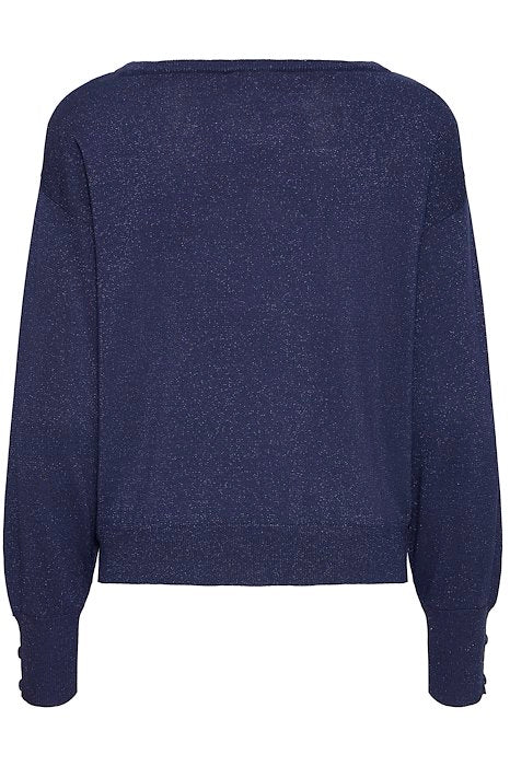 BYMOBBE BOATNECK JUMPER - EVENING BLUE