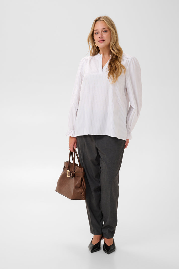 KCellia Blouse - Chalk/silver stripe