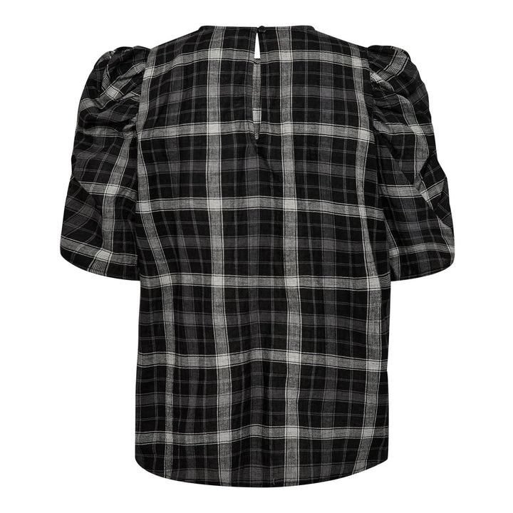 SallyCC Check Blouse - Black