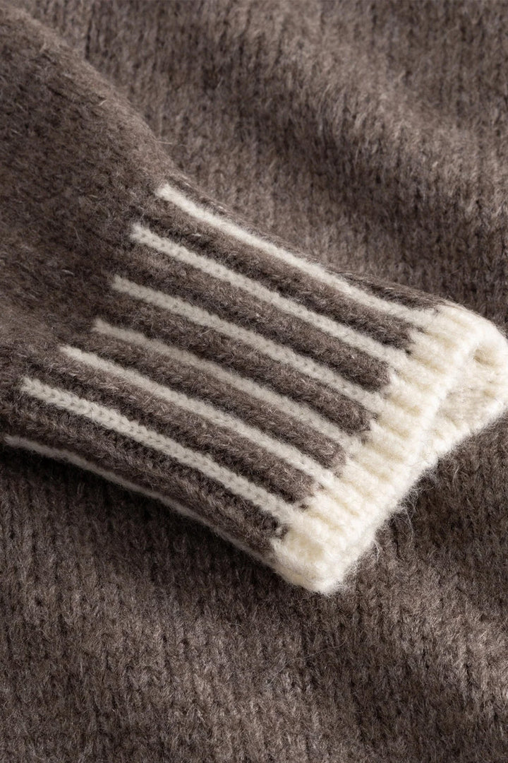 Nedra Knit Cardigan - Ash Brown Beige