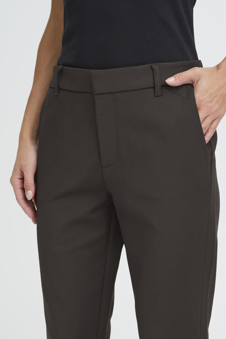 PZBINDY HighWaist Pant Ankl. Skinny Leg - Espresso