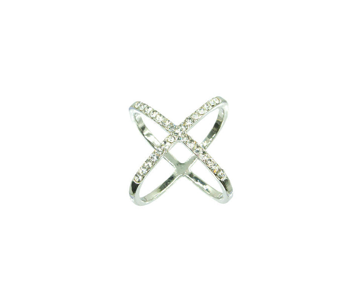 Skjerf Ring m/strass - Silver